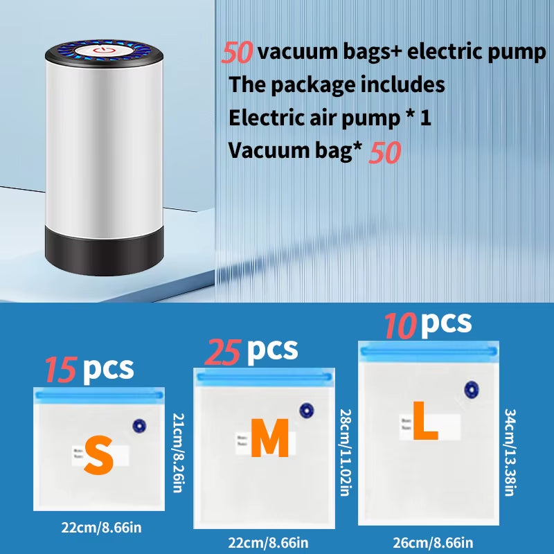 Handheld Vacuum Sealer for Food Storage，Portable Vacuum Sealer，Avoid Cross Contamination of Food+ 50 Vacuum Seal Bags